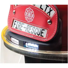 Close up of Bullard TrakLite on LTX Helmet