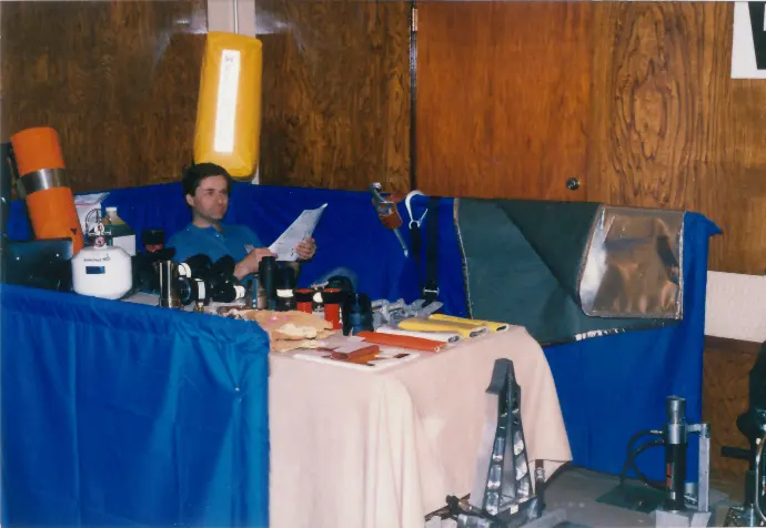 Bill Allen at trade show in the 1980's