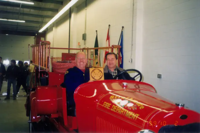 Bill Allen in fire truck