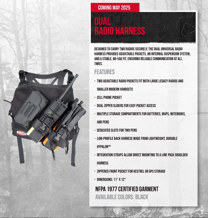True North Dual Radio Chest Harness Gen III Black - RH7200