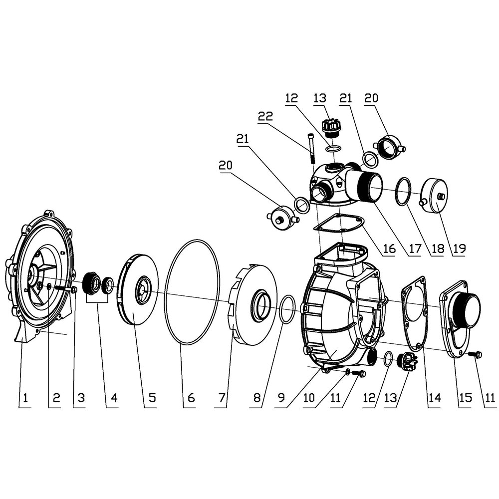 Fire Pump parts for 13.5hp Frontier