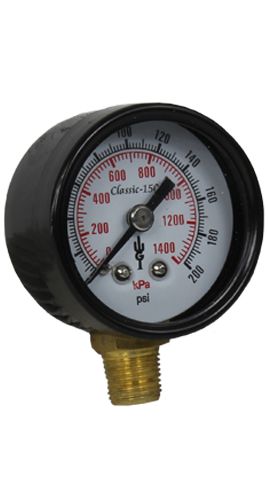 Gauge only Dry - 2.5" Face (0-300 psi) 1/4" bottom inlet