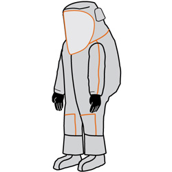 Kappler Frontline 500 Fully Encapsulating (Vapour) Suit - Rear Entry