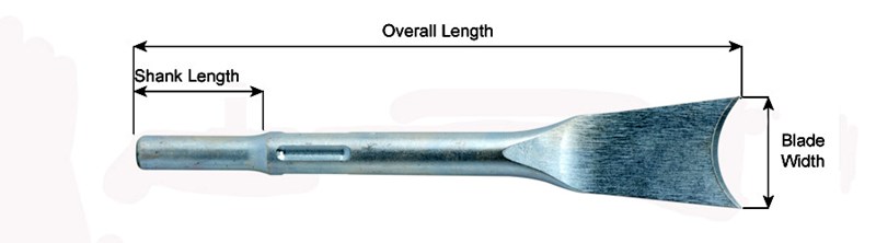 Air Gun Chisel/Cutters w/ 0.401 Shank