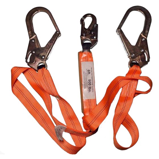 Double Leg Shock Absorbing Lanyard - 6 foot