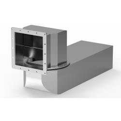 Dump Chute - 6012SW Stainless Steel Swivel Chute w/manual valve and telescopic extension