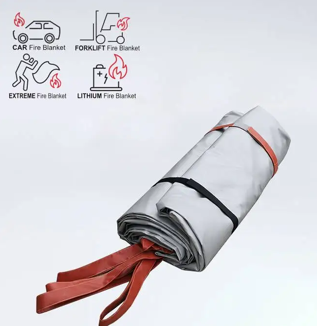 Car Fire Blanket with Storage Bag