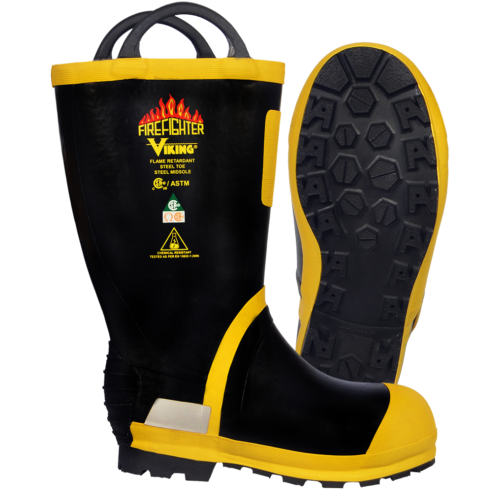 Viking Firefighter Felt Lined Rubber Boots