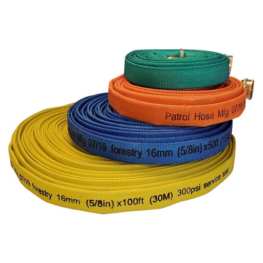 [V-29159] Forestry Patrol Hose - 300psi (16mm (5/8") GHT x 25ft Grey)