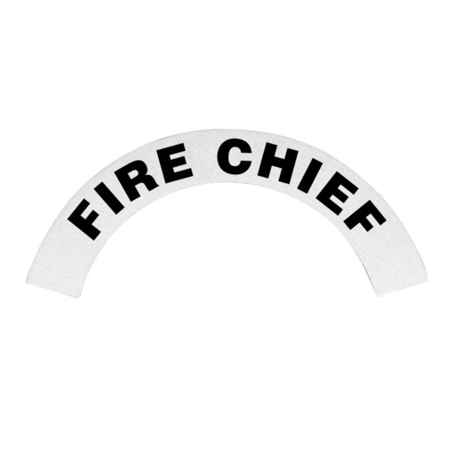 [291510165] Crescent Shaped Helmet Decal - Stock (Fire Chief)