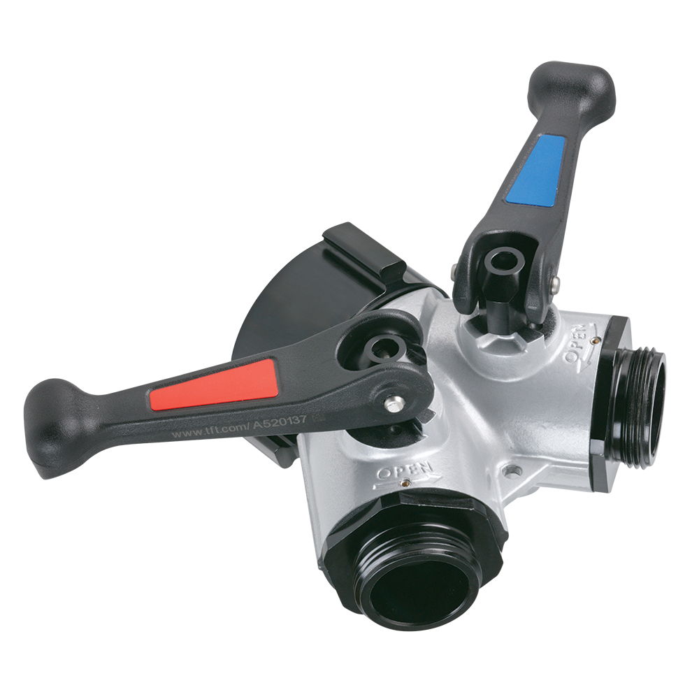 *DEMO * TFT Gated Wye (65mm (2.5") AMA Swivel x (2) 38mm (1.5") Male NPSH) (long handle)