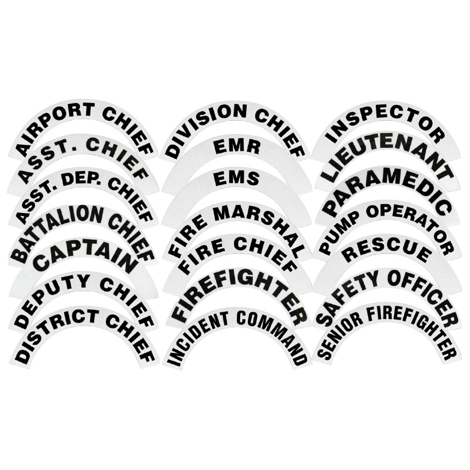 Crescent Shaped Helmet Decal - Custom (minimum order 20)