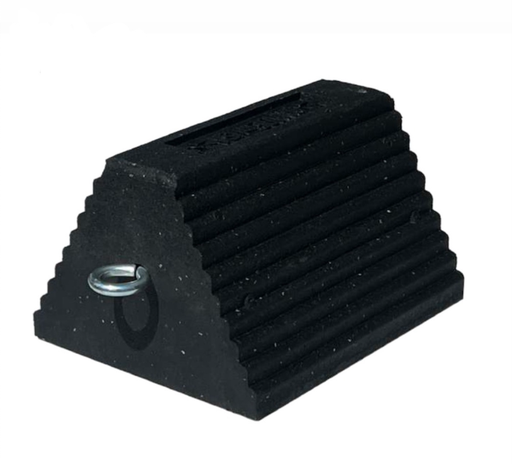 [V-32113] Rubber Wheel Chock With Eyebolt 6″H