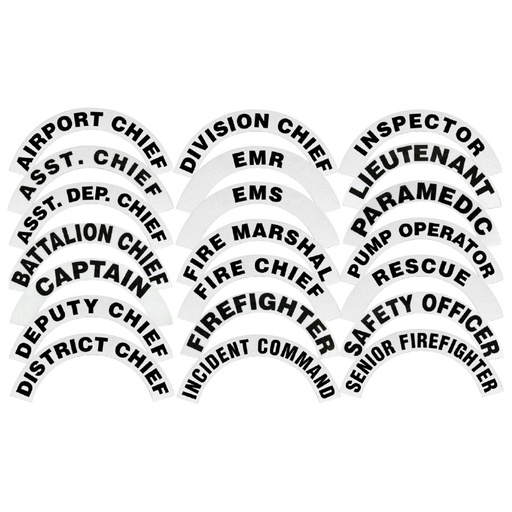 Crescent Shaped Helmet Decal - Custom (minimum order 20)