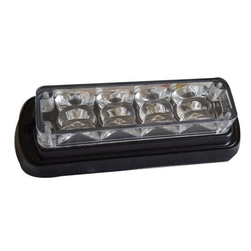 [590004467] Frontier LED Strobe Warning Light Clear lens, red LED