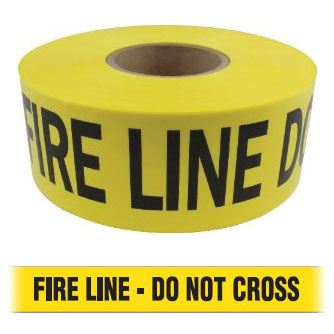 [057003186019 (BT5047-DB)] Barricade Tape - FIRE LINE - DO NOT CROSS - Yellow