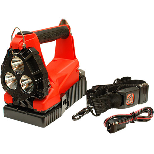 [080926443150 (710000518)] Streamlight Lantern 44315 Vulcan 180 Vehicle Mount System - 12V DC wire rack and shoulder strap, Div 2 - Orange