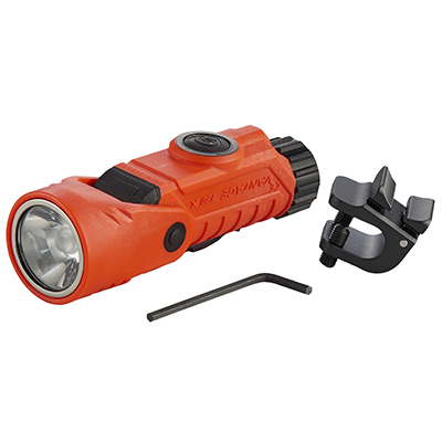[080926889019 (590003790)] Streamlight 88901 Vantage 180 X helmet/right-angle multi-function flashlight (includes (2) CR123A batteries) - Orange