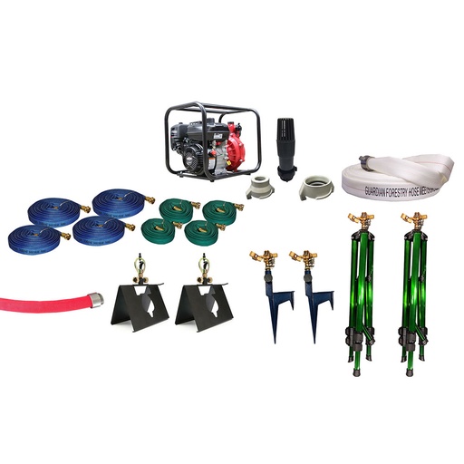 [P-8110] Forestry/Wildland Cottage Protection Sprinkler Systems w/pump & Inlet Hose